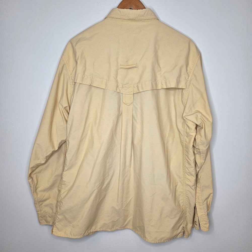 ExOfficio Air Strip Mens Large Tan Long Sleeve Ventilated Fishing Hiking Shirt - Picture 2 of 3